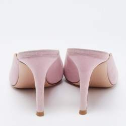 Gianvito Rossi Pink Suede Pointed Toe Mules Size 34
