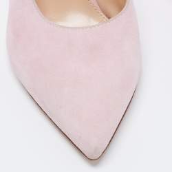 Gianvito Rossi Pink Suede Pointed Toe Mules Size 34