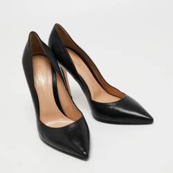 Pre Owned Gianvito Rossi Black Leather Pointed Toe Pumps Size 40