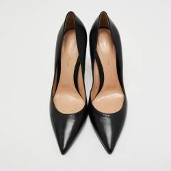 Pre Owned Gianvito Rossi Black Leather Pointed Toe Pumps Size 40