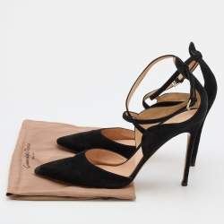 Pre Owned Gianvito Rossi Black Suede Criss Cross Pumps Size 42