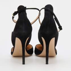 Pre Owned Gianvito Rossi Black Suede Criss Cross Pumps Size 42