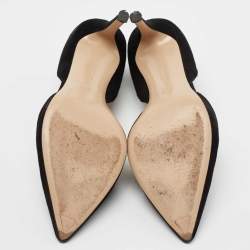 Pre Owned Gianvito Rossi Black Suede Dorsay Pumps Size 36