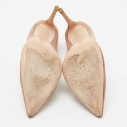 Pre Owned Gianvito Rossi Beige Suede Gianvito Pointed Toe Pumps Size 41