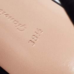 Pre Owned Gianvito Rossi Black Suede and PVC  Slide Sandals Size 38.5 