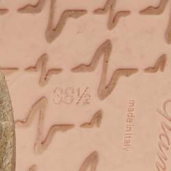 Pre Owned Gianvito Rossi Brown Suede Ankle Wrap Sandal Size 38.5