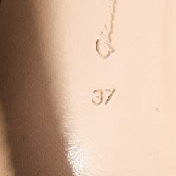 Pre Owned Gianvito Rossi Bisque Knit Fabric Bouclé Katie Ankle Boots Size 37