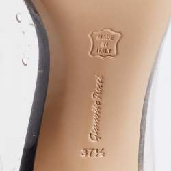 Pre Owned Gianvito Rossi Black Patent Leather and PVC Plexi Pumps Size 37.5