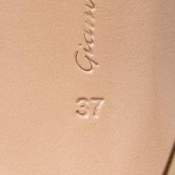 Pre Owned Gianvito Rossi Beige Patent Leather and PVC Plexi Pumps Size 37