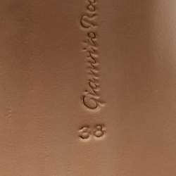 Pre Owned Gianvito Rossi Red Suede and PVC Plexi Pumps Size 38