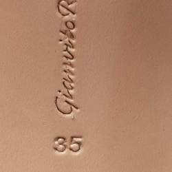 Pre Owned Gianvito Rossi Black Suede Anna Slingback Pumps Size 35