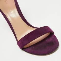 Pre Owned Gianvito Rossi Purple Suede Portofino Sandals Size 36