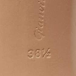 Pre Owned Gianvito Rossi Burgundy/Gold Leather and PVC Plexi Pumps Size 38.5