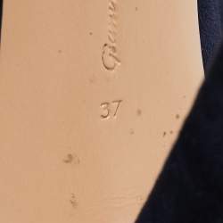 Pre Owned Gianvito Rossi Navy Blue Suede Ankle Booties Size 37