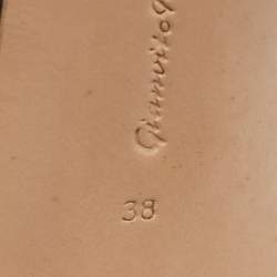 Pre Owned Gianvito Rossi Purple Suede Ankle Strap Pumps Size 38