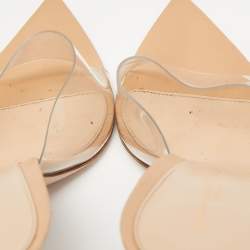 Pre Owned Gianvito Rossi Transparent PVC Alise Slide Sandals Size 40