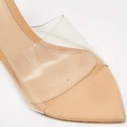 Pre Owned Gianvito Rossi Transparent PVC Alise Slide Sandals Size 40