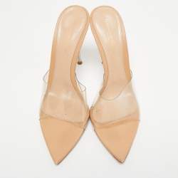 Pre Owned Gianvito Rossi Transparent PVC Alise Slide Sandals Size 40