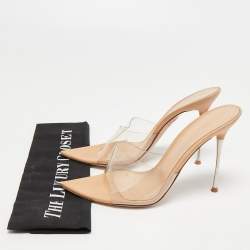 Pre Owned Gianvito Rossi Transparent PVC Alise Slide Sandals Size 40