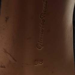 Pre Owned Gianvito Rossi Black Leather and Mesh Ankle Boots Size 38