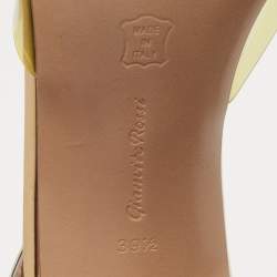 Pre Owned Gianvito Rossi Green/Gold Leather and PVC Slingback Pumps Size 39.5