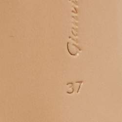 Pre Owned Gianvito Rossi Off White/Beige Leather and PVC Plexi Pumps Size 37
