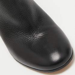 Pre Owned Gianvito Rossi Black Leather Ankle Boots Size 37