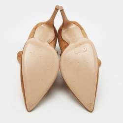 Pre Owned Gianvito Rossi Brown Suede Ankle Booties Size 41