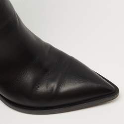 Pre Owned Gianvito Rossi Black Leather Over The Knee Length Boots Size 36