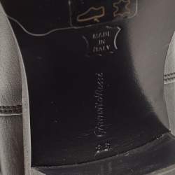 Pre Owned Gianvito Rossi Black Leather Over The Knee Length Boots Size 36