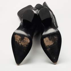 Pre Owned Gianvito Rossi Black Leather Over The Knee Length Boots Size 36