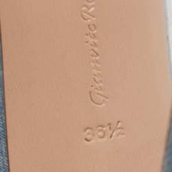 Pre Owned Gianvito Rossi Light Blue Denim and PVC Plexi Pumps Size 36.5