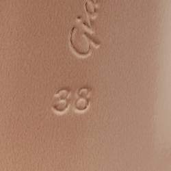 Pre Owned Gianvito Rossi Beige/Pink Patent Leather and PVC Plexi Pumps Size 38