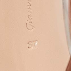 Pre Owned Gianvito Rossi Beige Suede and PVC Plexi Pumps Size 37