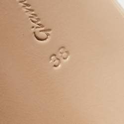 Pre Owned Gianvito Rossi Beige Patent Leather Pointed Toe Pumps Size 38