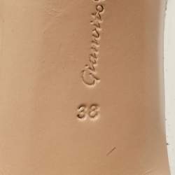 Pre Owned Gianvito Rossi Black Python and PVC Virtua Mules Size 38