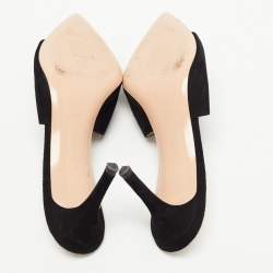 Pre Owned Gianvito Rossi Black Suede Open Toe Mules Size 37