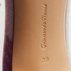 Pre Owned Gianvito Rossi Metallic Pink Leather and PVC Plexi Pumps Size 38