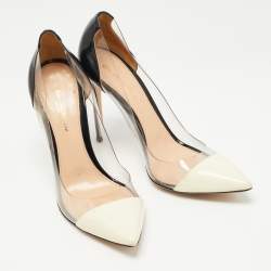 Pre Owned Gianvito Rossi Multicolor PVC and Patent Plexi Pumps Size 39.5