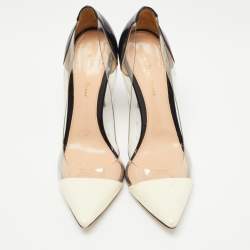 Pre Owned Gianvito Rossi Multicolor PVC and Patent Plexi Pumps Size 39.5