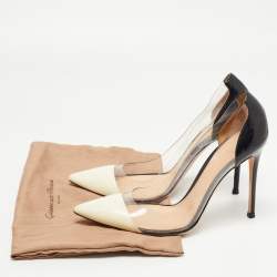 Pre Owned Gianvito Rossi Multicolor PVC and Patent Plexi Pumps Size 39.5