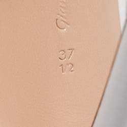 Pre Owned Gianvito Rossi White Leather Portofino Ankle Strap Sandals Size 37.5