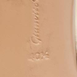 Pre Owned Gianvito Rossi Black Suede and PVC Plexi Pumps Size 40.5