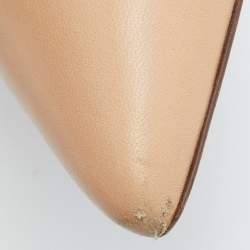 Pre Owned Gianvito Rossi Beige Leather Pointed Toe Pumps Size 40