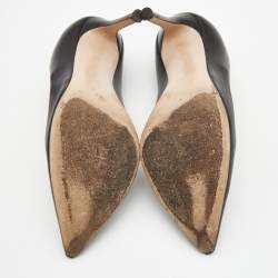 Pre Owned Gianvito Rossi Black Leather Pointed Toe Pumps Size 36