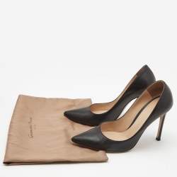 Pre Owned Gianvito Rossi Black Leather Pointed Toe Pumps Size 36