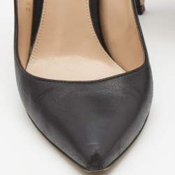 Pre Owned Gianvito Rossi Black Leather Pointed Toe Pumps Size 36