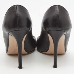 Pre Owned Gianvito Rossi Black Leather Pointed Toe Pumps Size 36