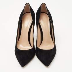 Pre Owned Gianvito Rossi Black Suede Gianvito Pumps Size 37