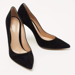 Pre Owned Gianvito Rossi Black Suede Gianvito Pumps Size 37